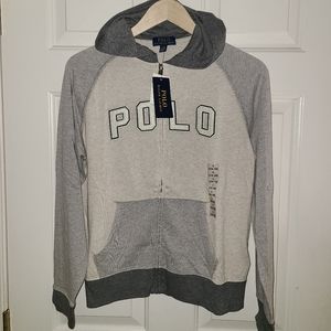 RALPH LAUREN POLO HOODY SWEATSHIRT ZIP L KIDS